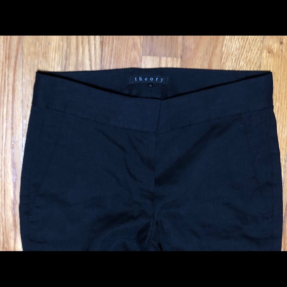Black Linen Theory Pants